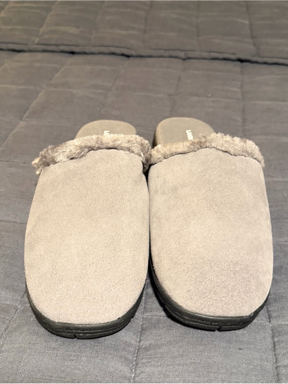 Lands' End Fuzzy Indoor/Outdoor Slippers!  NEW!
